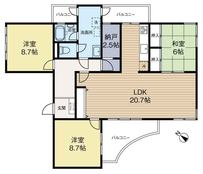 メゾン越木岩A棟